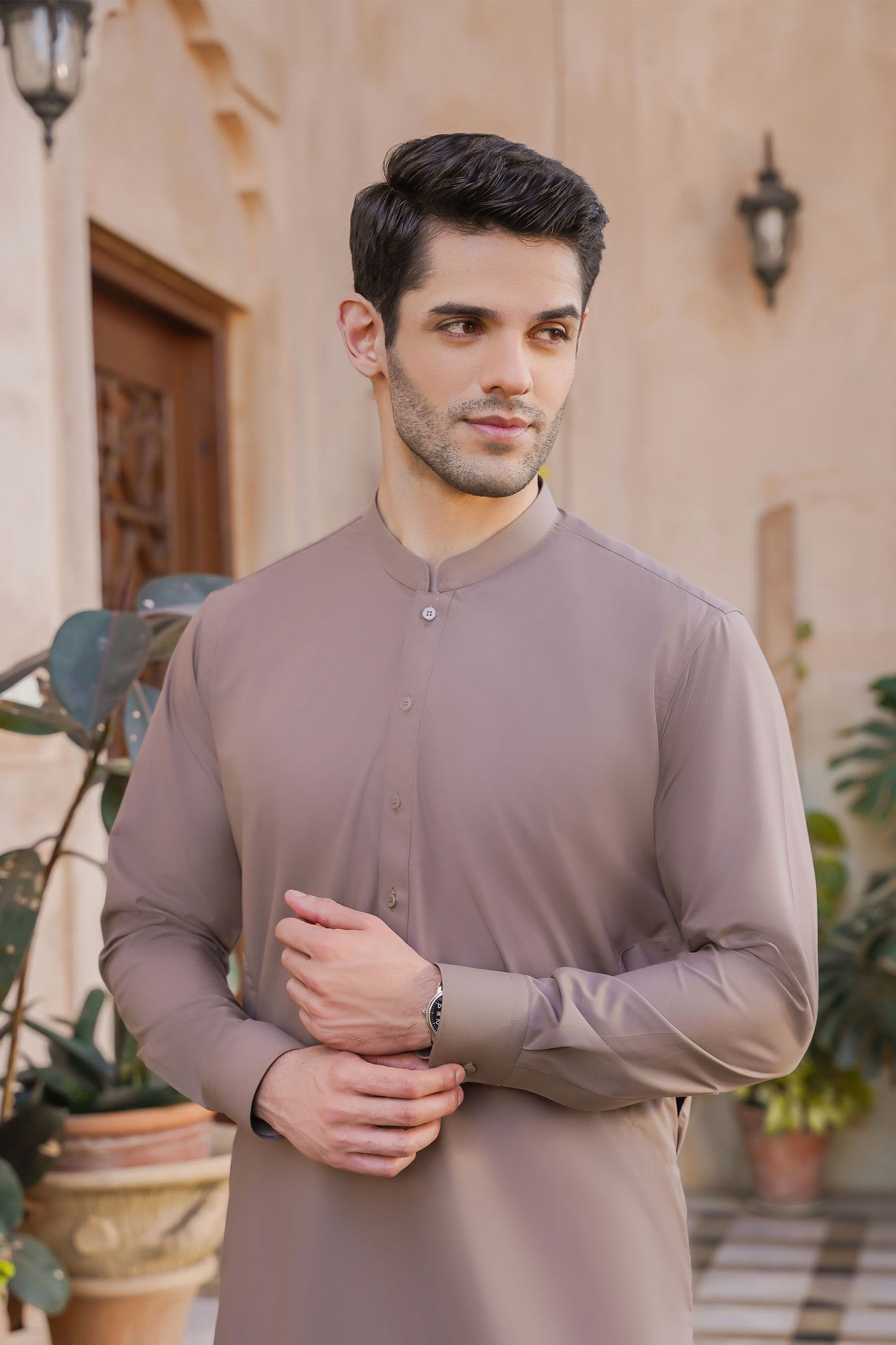 SHALWAR KAMEEZ FOR MEN | AUBURN BROWN
