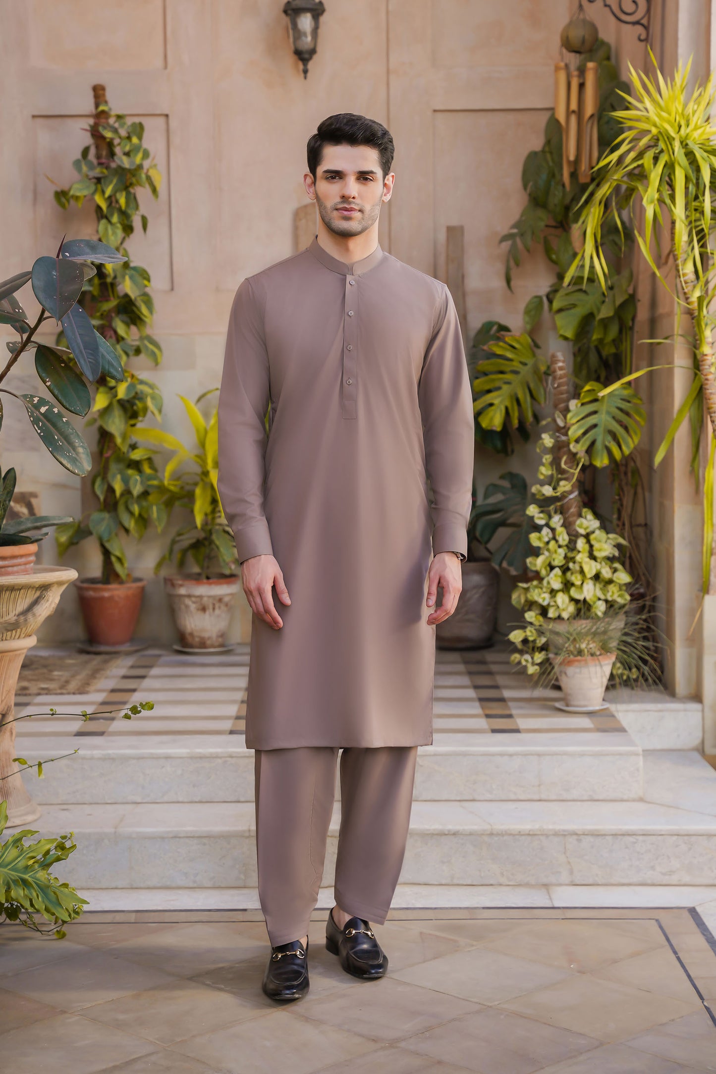 SHALWAR KAMEEZ FOR MEN | AUBURN BROWN
