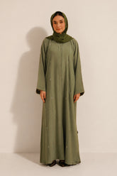 Embellished Abaya Set | Sage Green