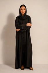 Basic Diamante Abaya Set | Brown