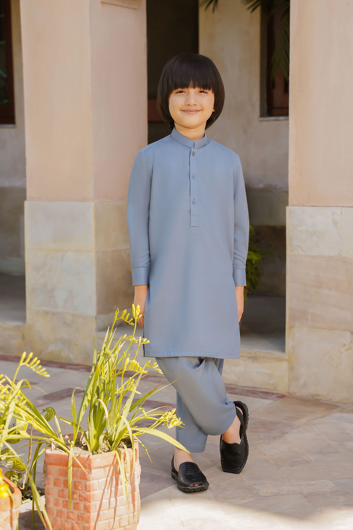 SHALWAR KAMEEZ FOR KIDS | PEBBLE GREY