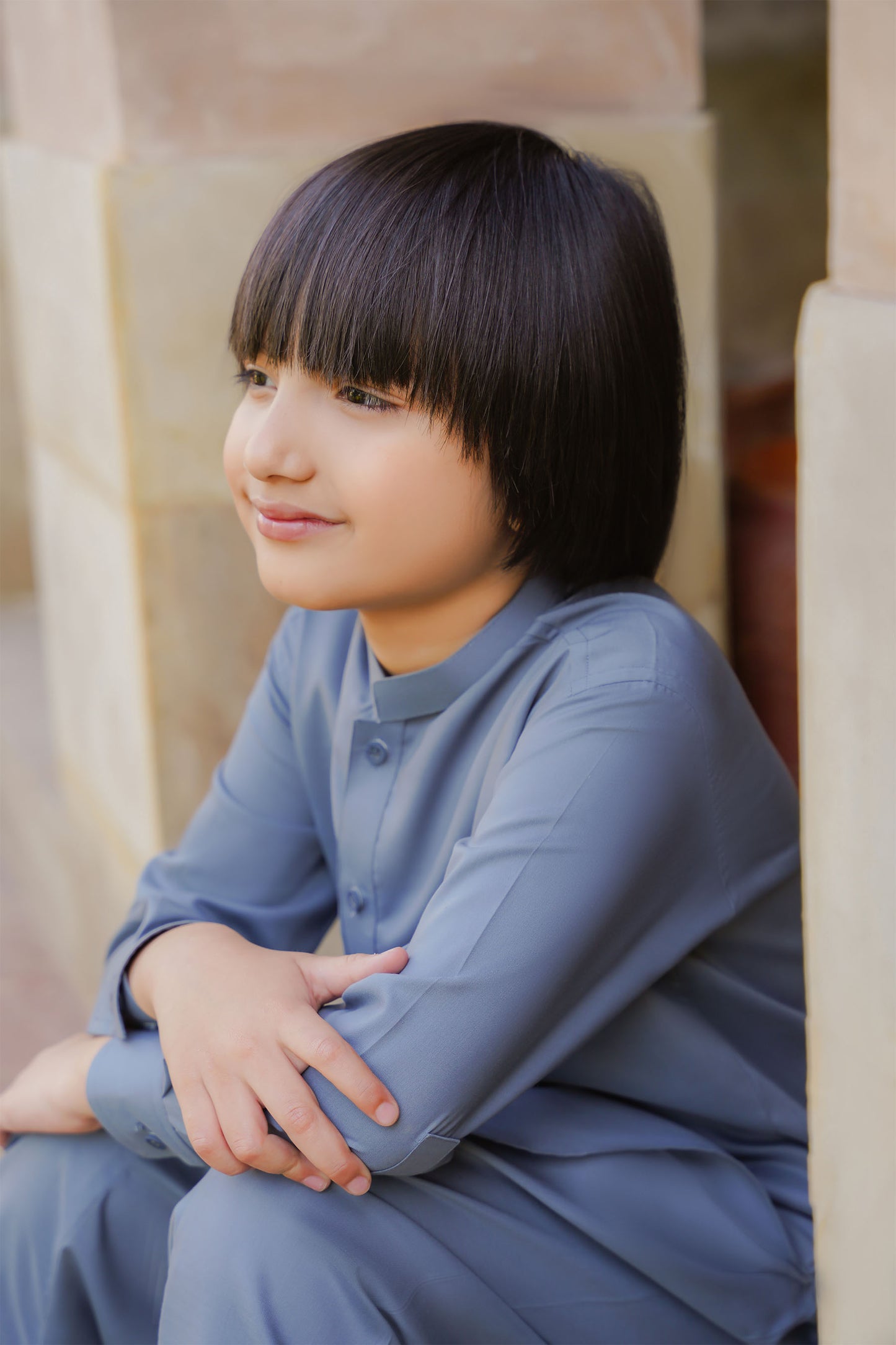 SHALWAR KAMEEZ FOR KIDS | PEBBLE GREY