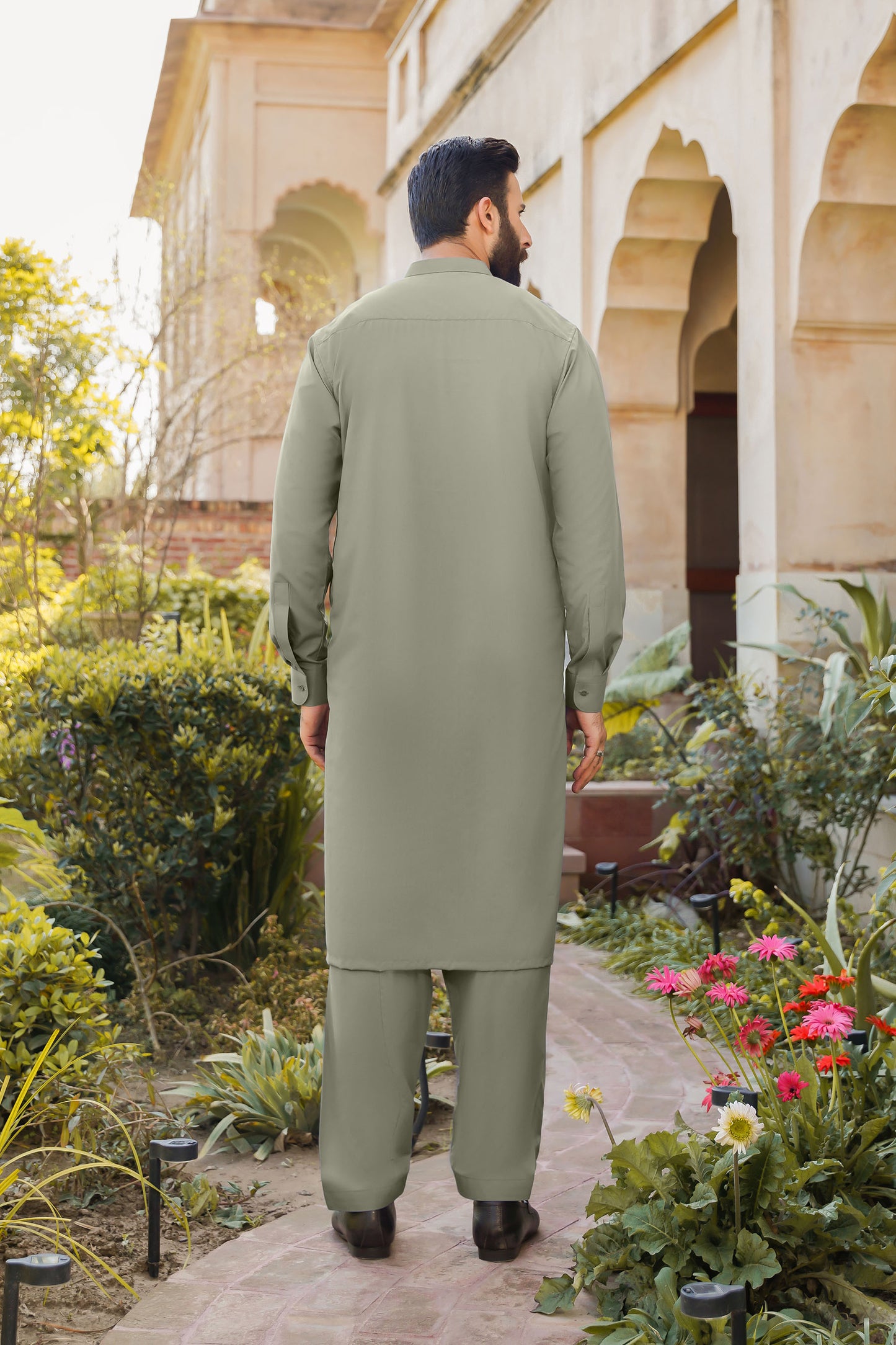 SHALWAR KAMEEZ FOR MEN | KHAKI GREEN