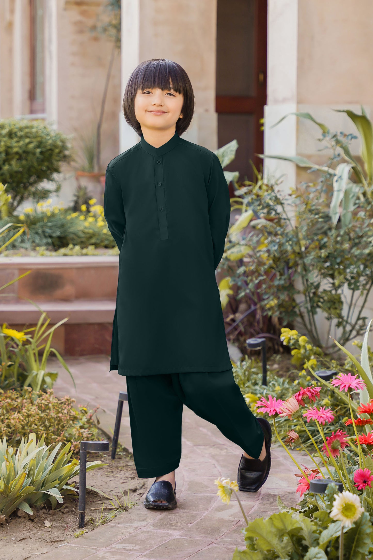 SHALWAR KAMEEZ FOR KIDS | ALPINE GREEN