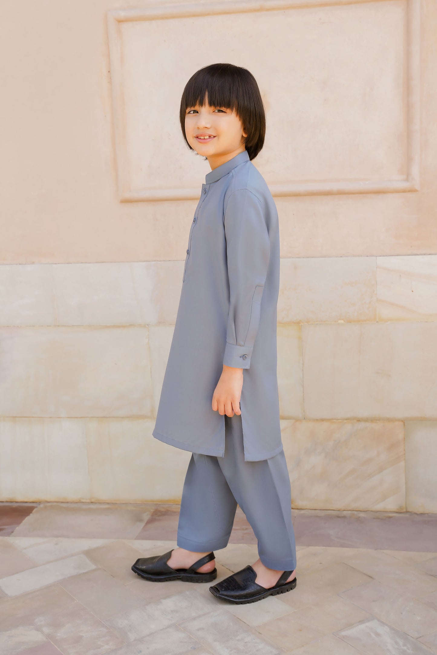 SHALWAR KAMEEZ FOR KIDS | PEBBLE GREY