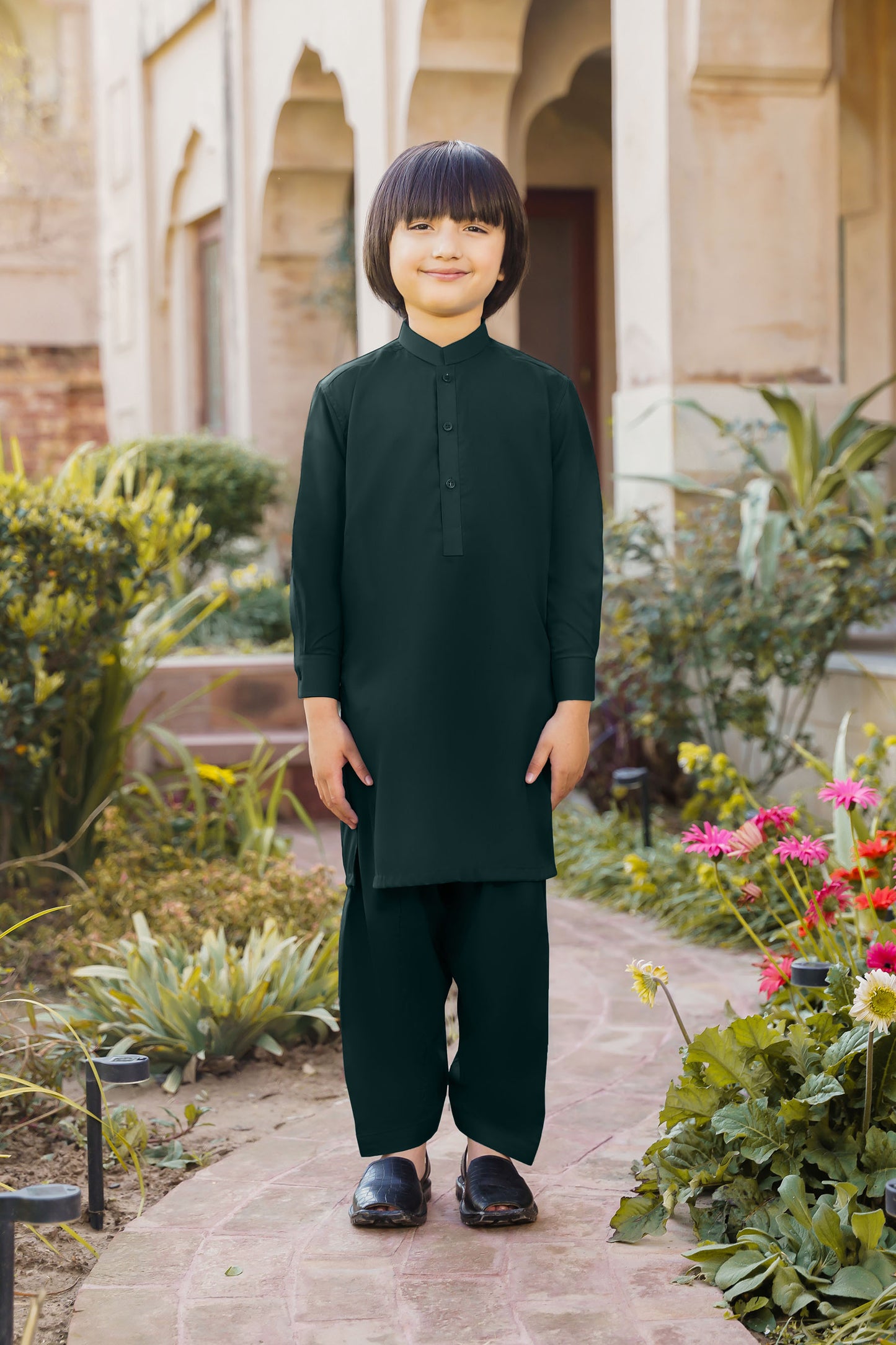 SHALWAR KAMEEZ FOR KIDS | ALPINE GREEN