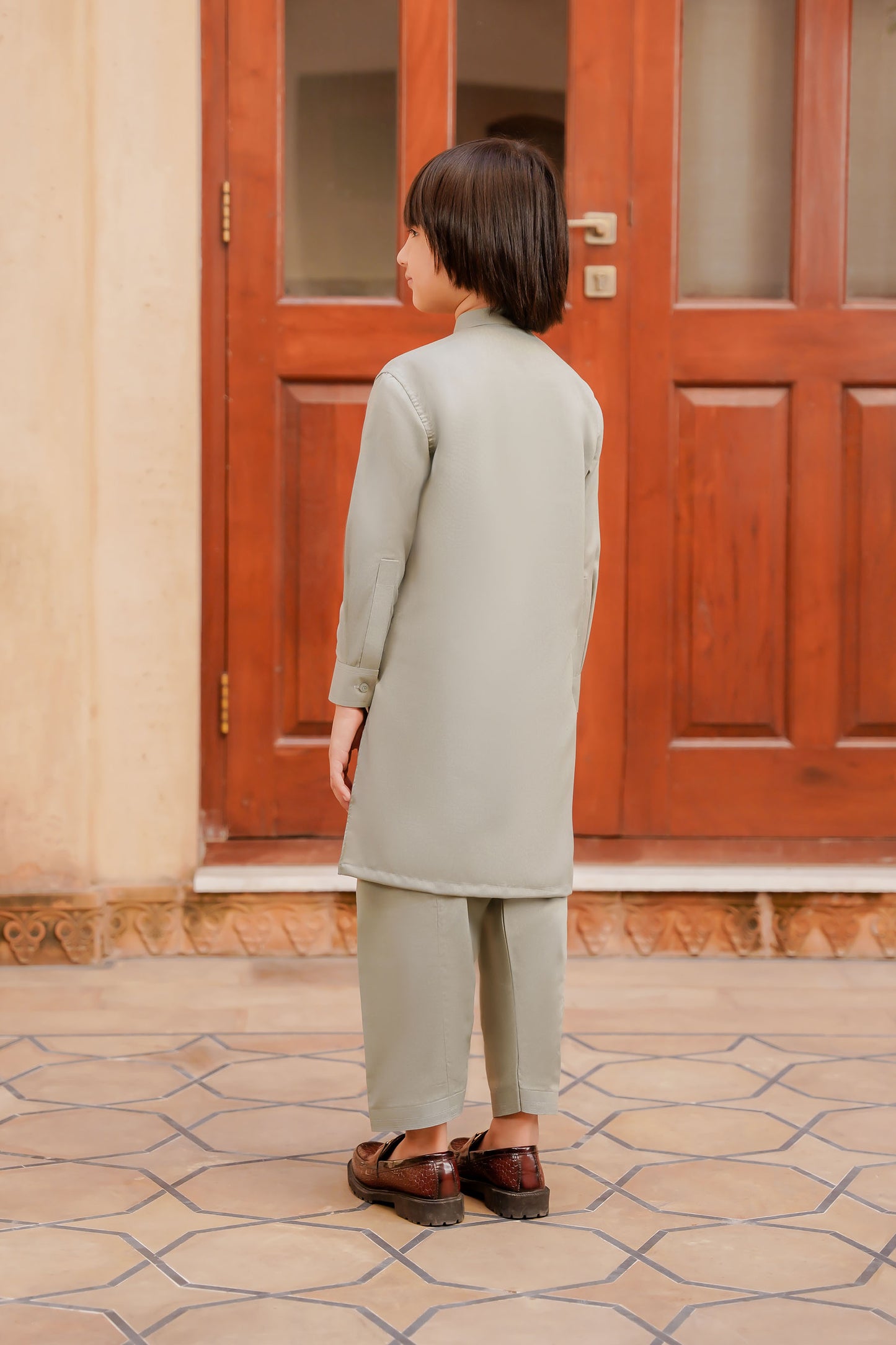 SHALWAR KAMEEZ FOR KIDS | CELERY GREEN