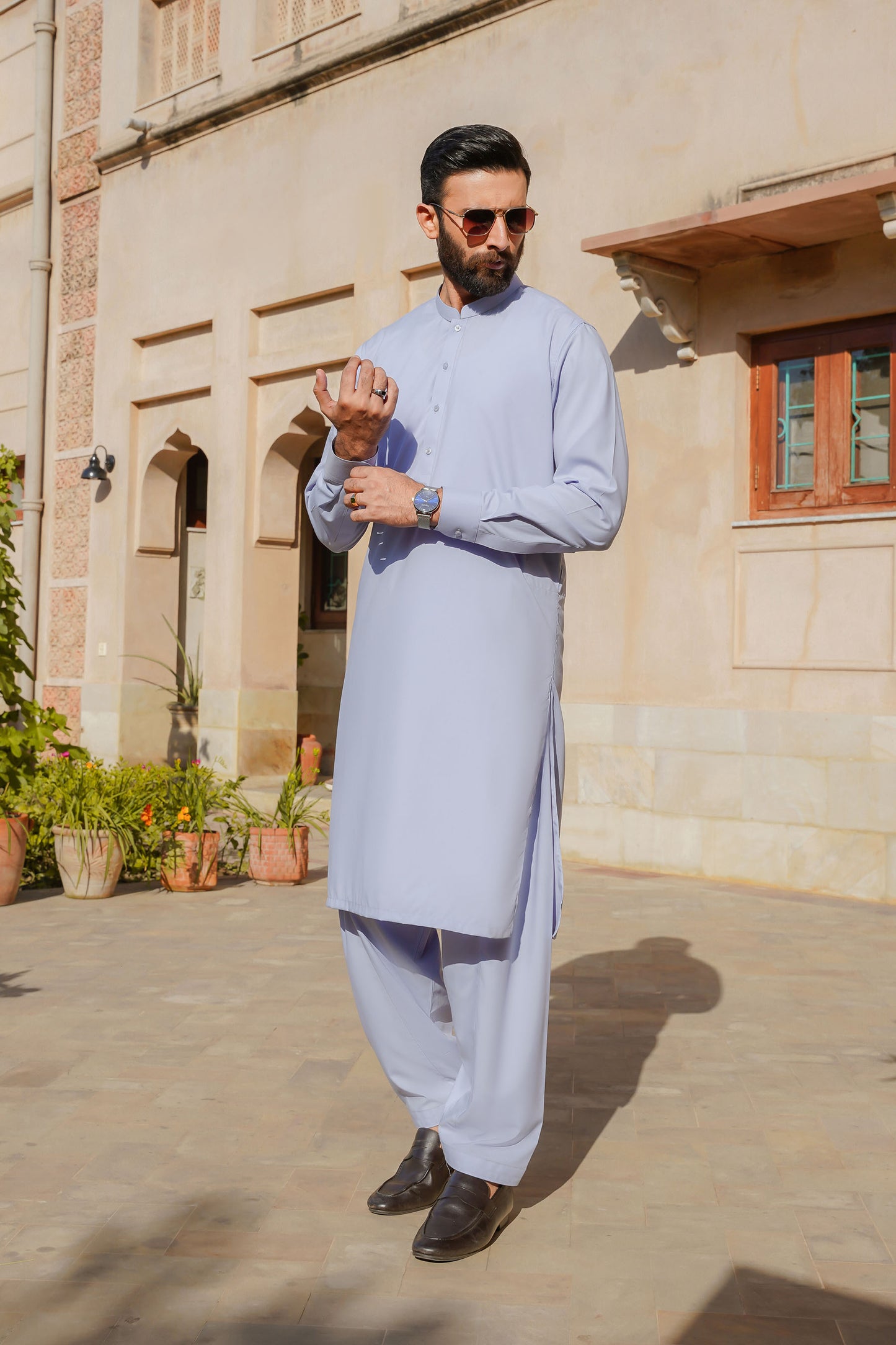 SHALWAR KAMEEZ FOR MEN | ICE BLUE