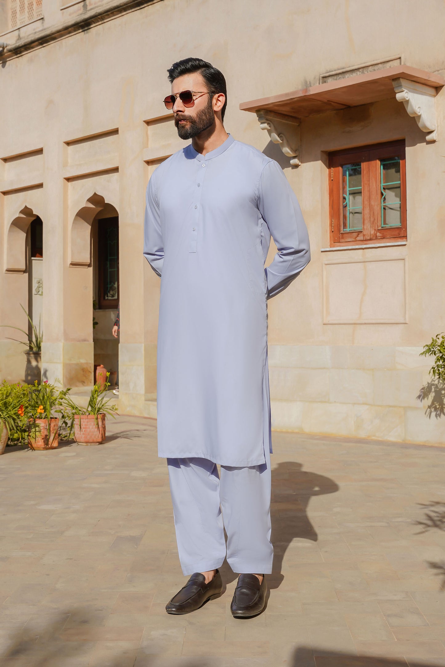 SHALWAR KAMEEZ FOR MEN | ICE BLUE