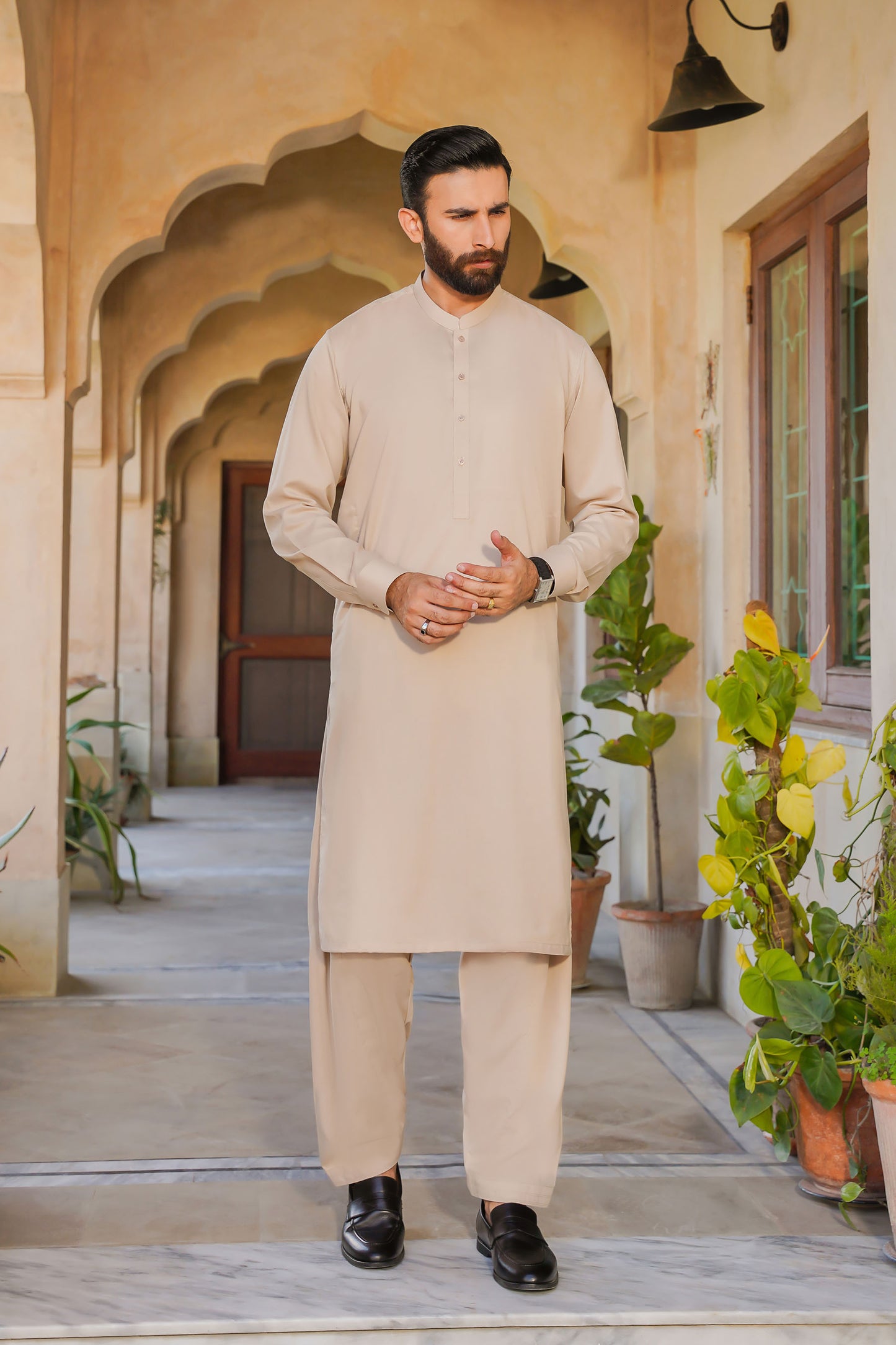 SHALWAR KAMEEZ FOR MEN | TAUPE BROWN