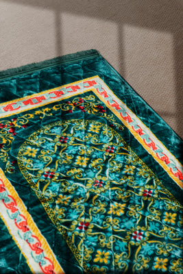 Prayer Mat Graceful Hues | Green | Cushioned