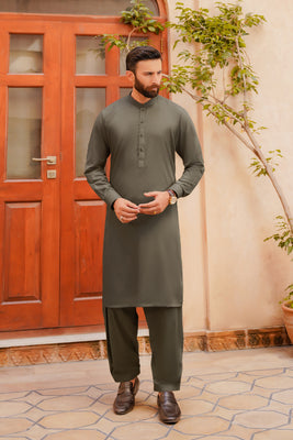 SHALWAR KAMEEZ FOR MEN | MOSS GREEN