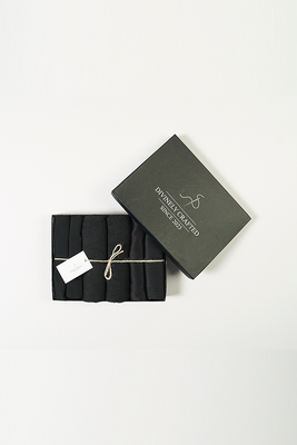 Black Monochrome Hijab - Pack of Six