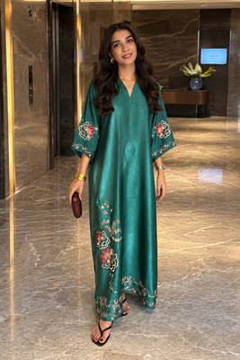 Emerald Bloom Kaftan