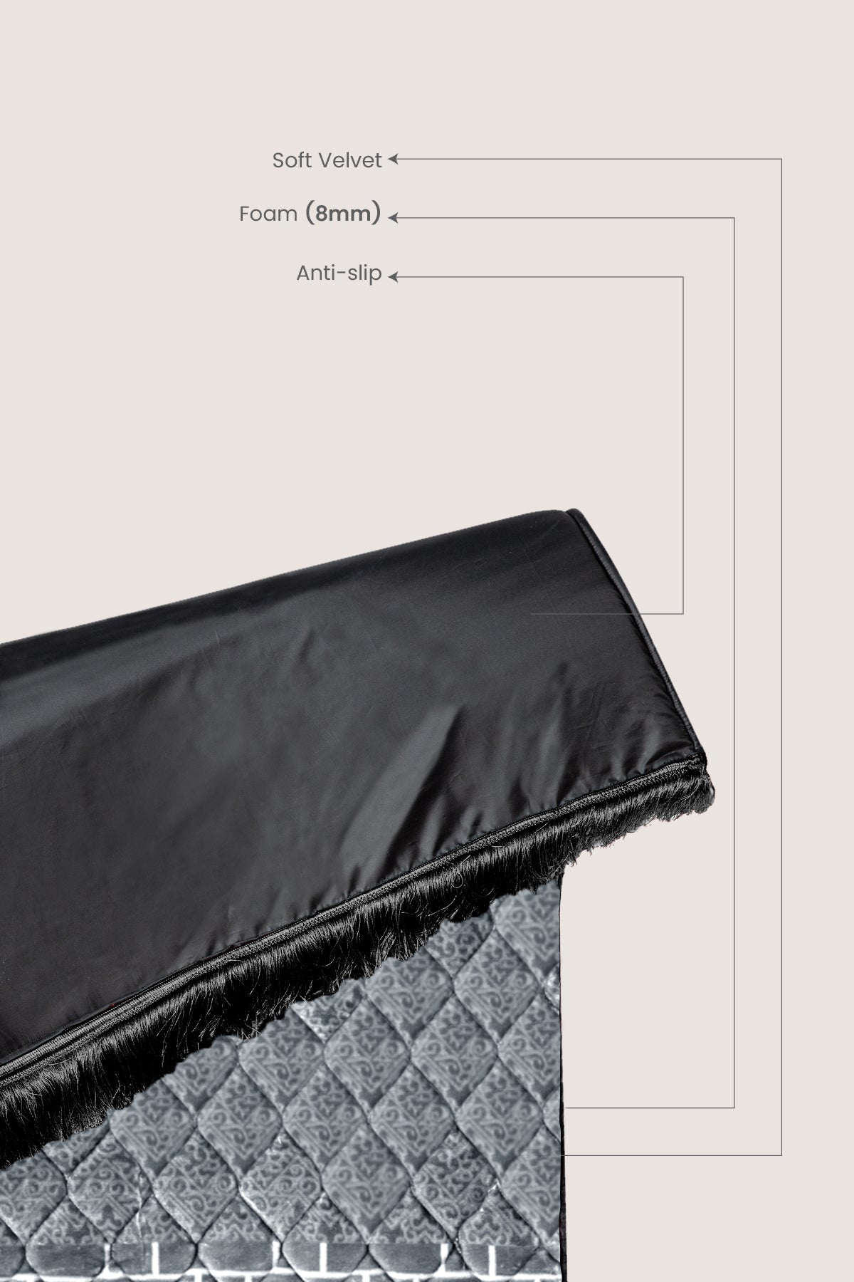 Prayer Mat Timeless Grace | Grey | Cushioned