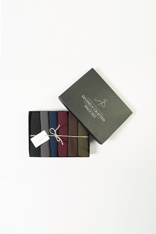 Chiffon Hijab (Dark) - Bundle of Six