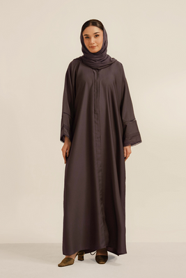 Basic Pleat Abaya Set | Lavender