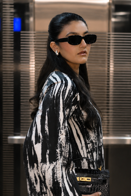Monochrome Brush Kaftan