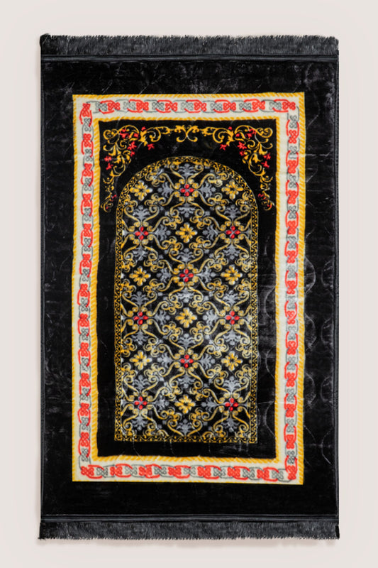 Prayer Mat Graceful Hues | Black | Cushioned