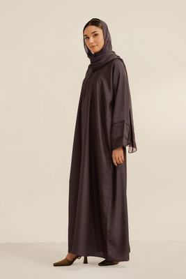Basic Pleat Abaya Set | Lavender