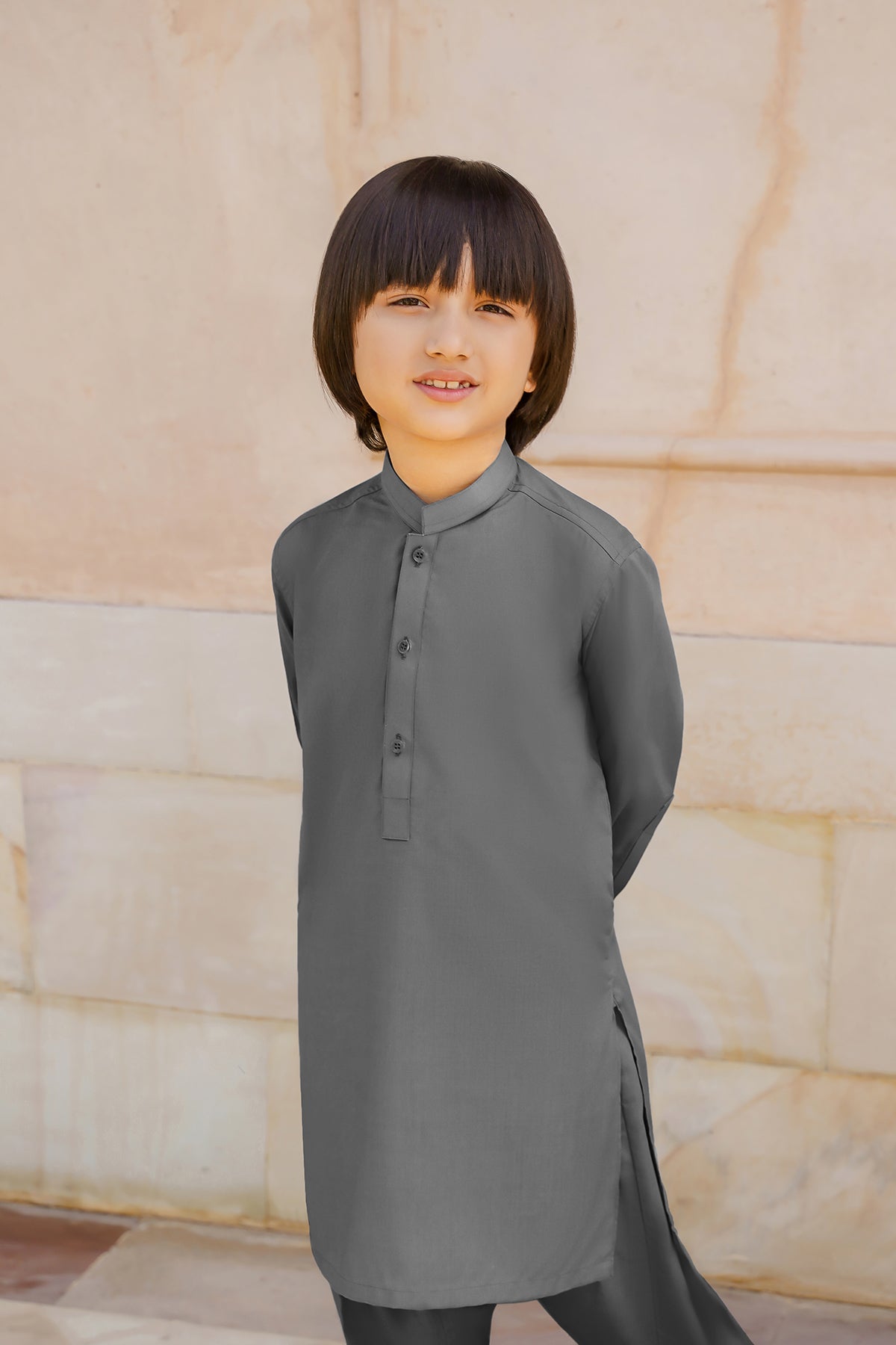 SHALWAR KAMEEZ FOR KIDS | PEBBLE GREY