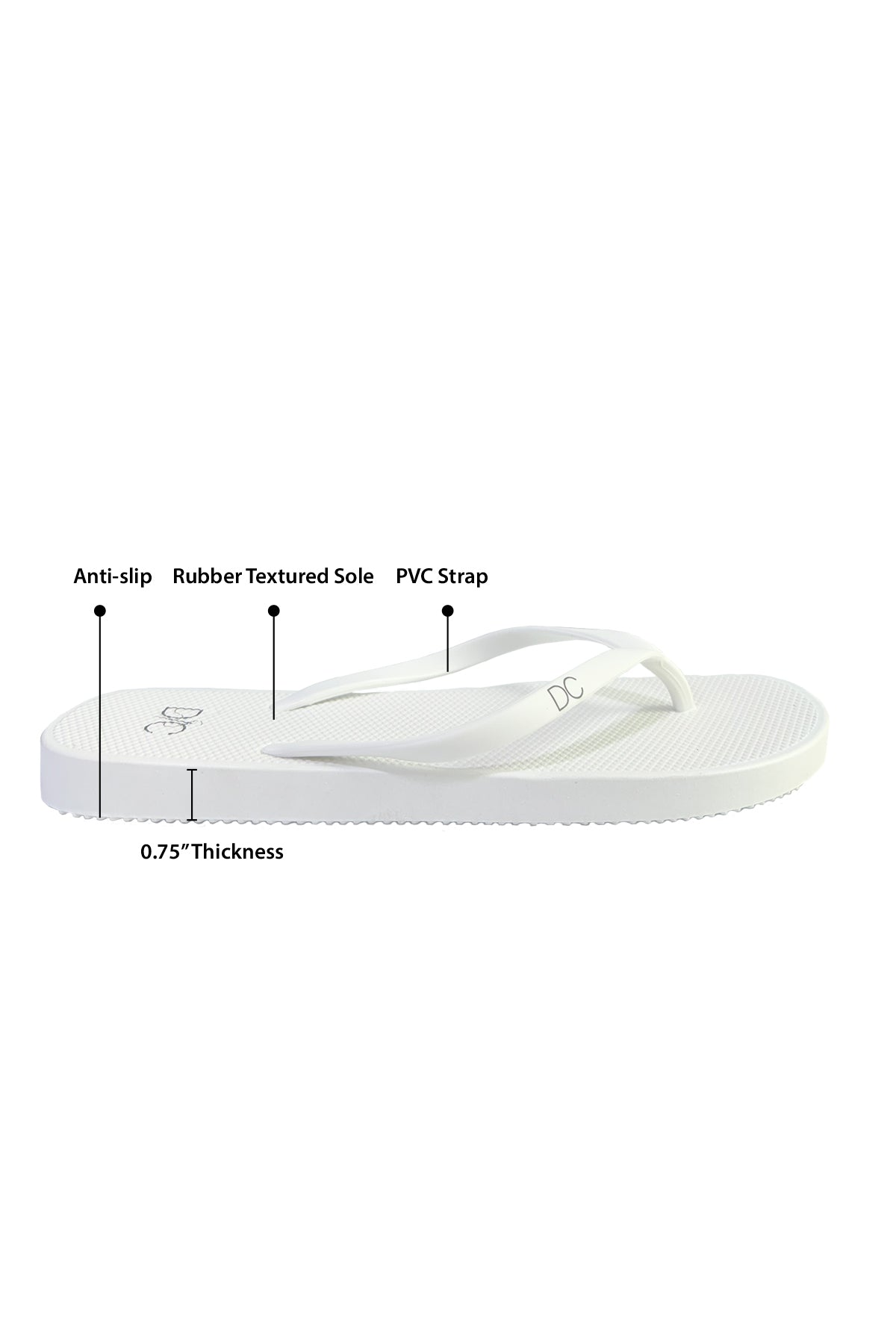 Women Flip Flops | White