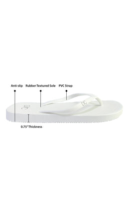 Women Flip Flops | White