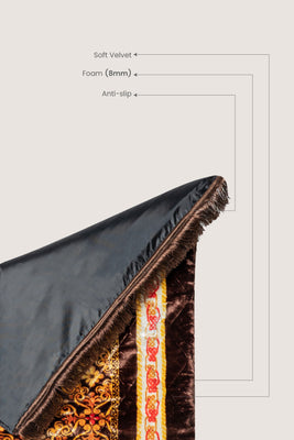 Prayer Mat Graceful Hues | Brown | Cushioned