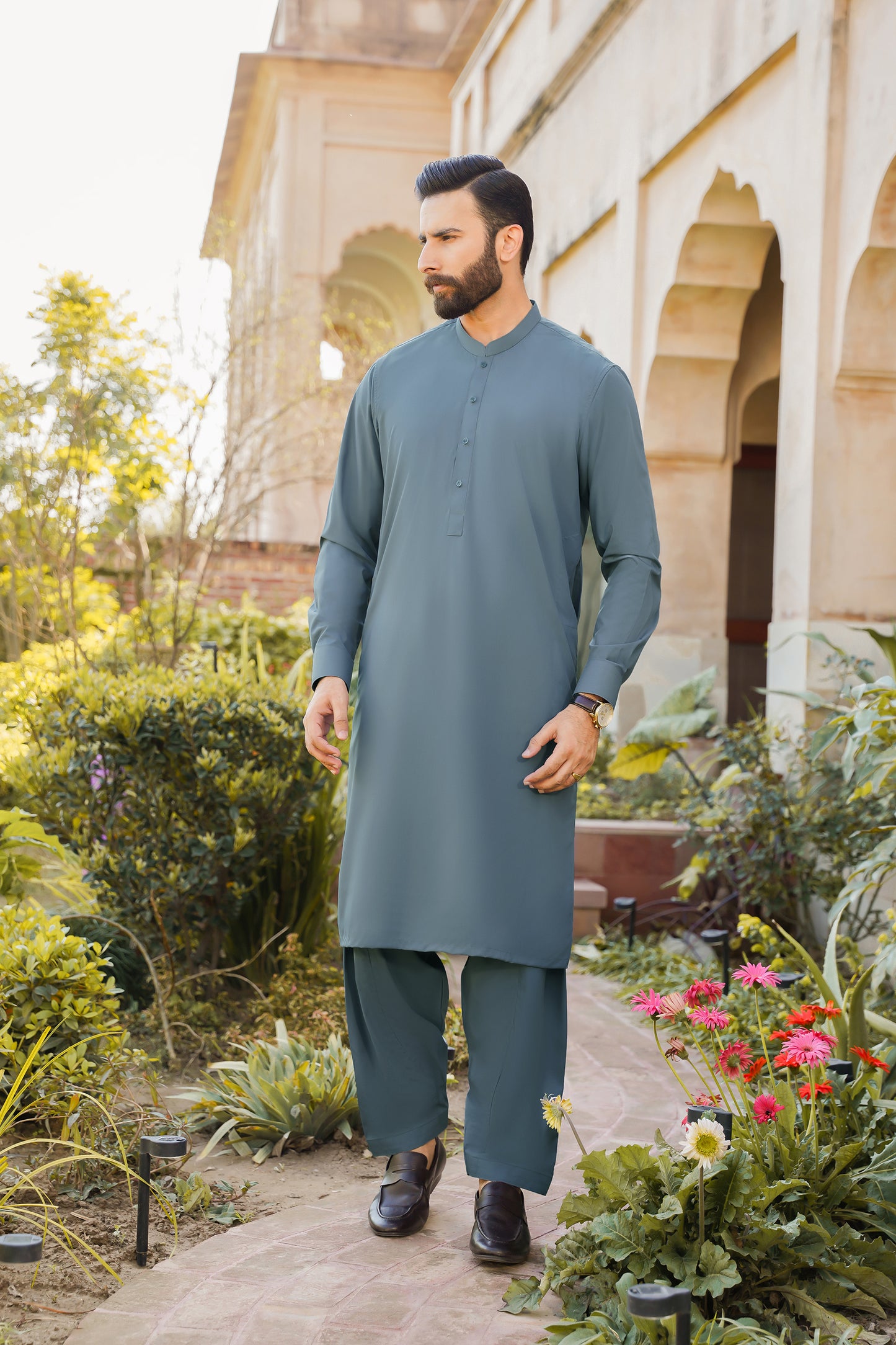 SHALWAR KAMEEZ FOR MEN | ALPINE GREEN