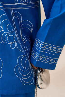 Bellina — Cobalt Embroidered Co-ord Set