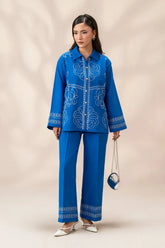 Bellina — Cobalt Embroidered Co-ord Set
