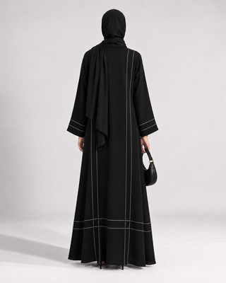 The Contrast Stitch Abaya