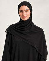 BLACK CHIFFON SCARF
