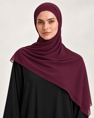 PLUM CHIFFON SCARF