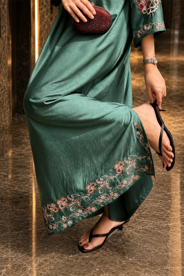 Emerald Bloom Kaftan