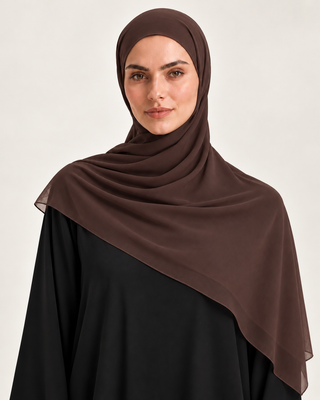 MOCHA CHIFFON SCARF