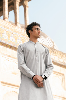 Grey Cotton | Shalwar Kameez