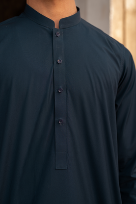 Navy Cotton | Shalwar Kameez