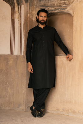 Black Cotton | Shalwar Kameez