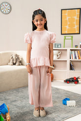 Girls - Striped Co-ords | Pink
