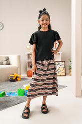 Girls - Stroke Skirt Set | Black