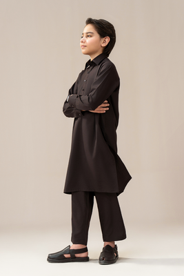 Chocolate Brown | Kids-Kameez Trouser