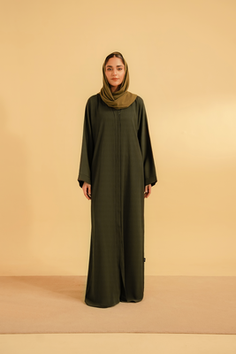 Textured Abaya | Olive