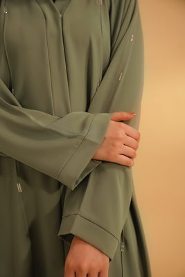Embellished Abaya | Sage Green