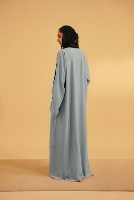 Embroidered Abaya | Sky Blue