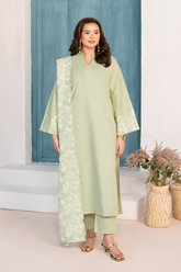 Embroidered 3PC | Mint Green
