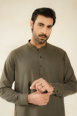 MEN SHALWAR KAMEEZ | MOSS GREEN