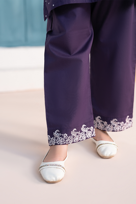 Embroidered 3Pc | Deep Plum