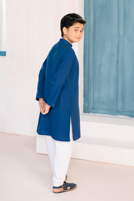 Royal Blue | Kids - Kurta Trouser