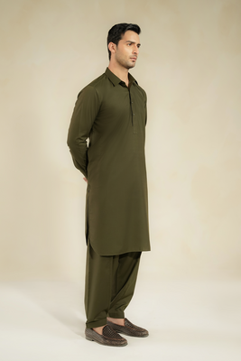 MEN SHALWAR KAMEEZ | REGAL OLIVE
